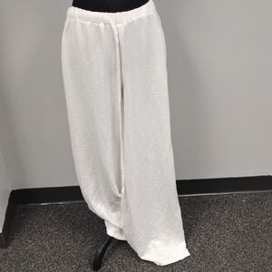 SHEIN Women's White Wide Leg Pants, Sz Tall S